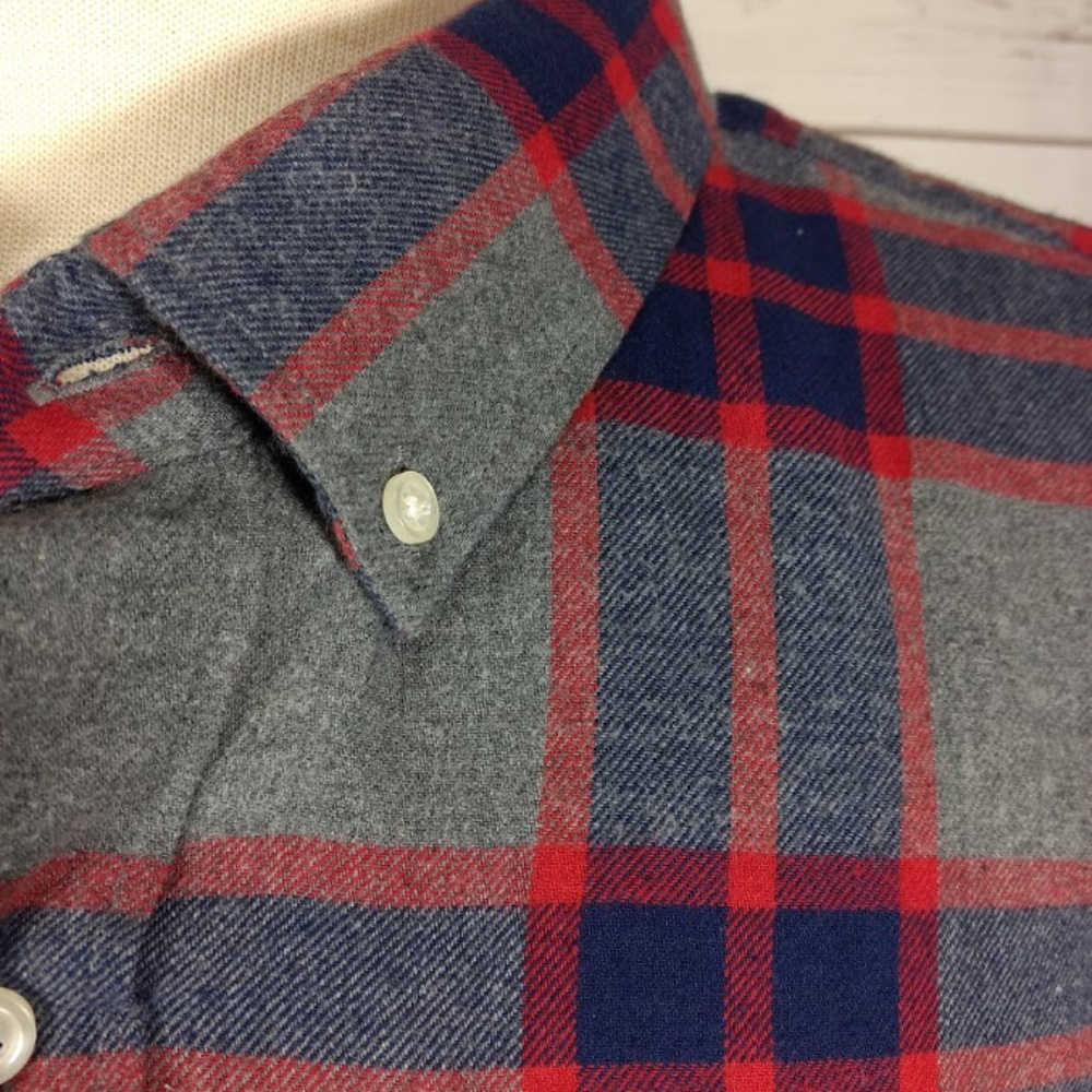 Old Navy Slim Fit Mens Gray Flannel Shirt XXL - Picture 3 of 6
